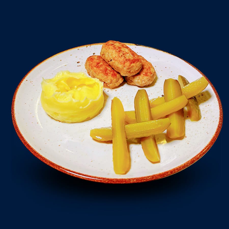Kotleciki z indyka z puree ziemniaczanym