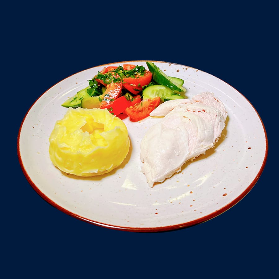 Pierś z kurczaka z puree ziemniaczanym